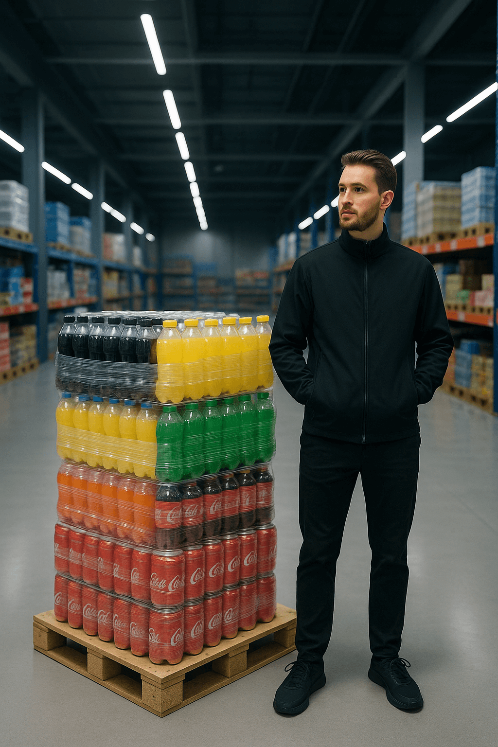 Boissons en palette