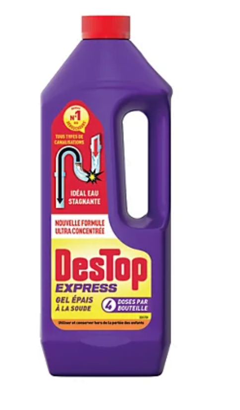 【DESTOCKAGE PALETTE】 Déboucheur Gel Destop Express 950ml - 1200 unités