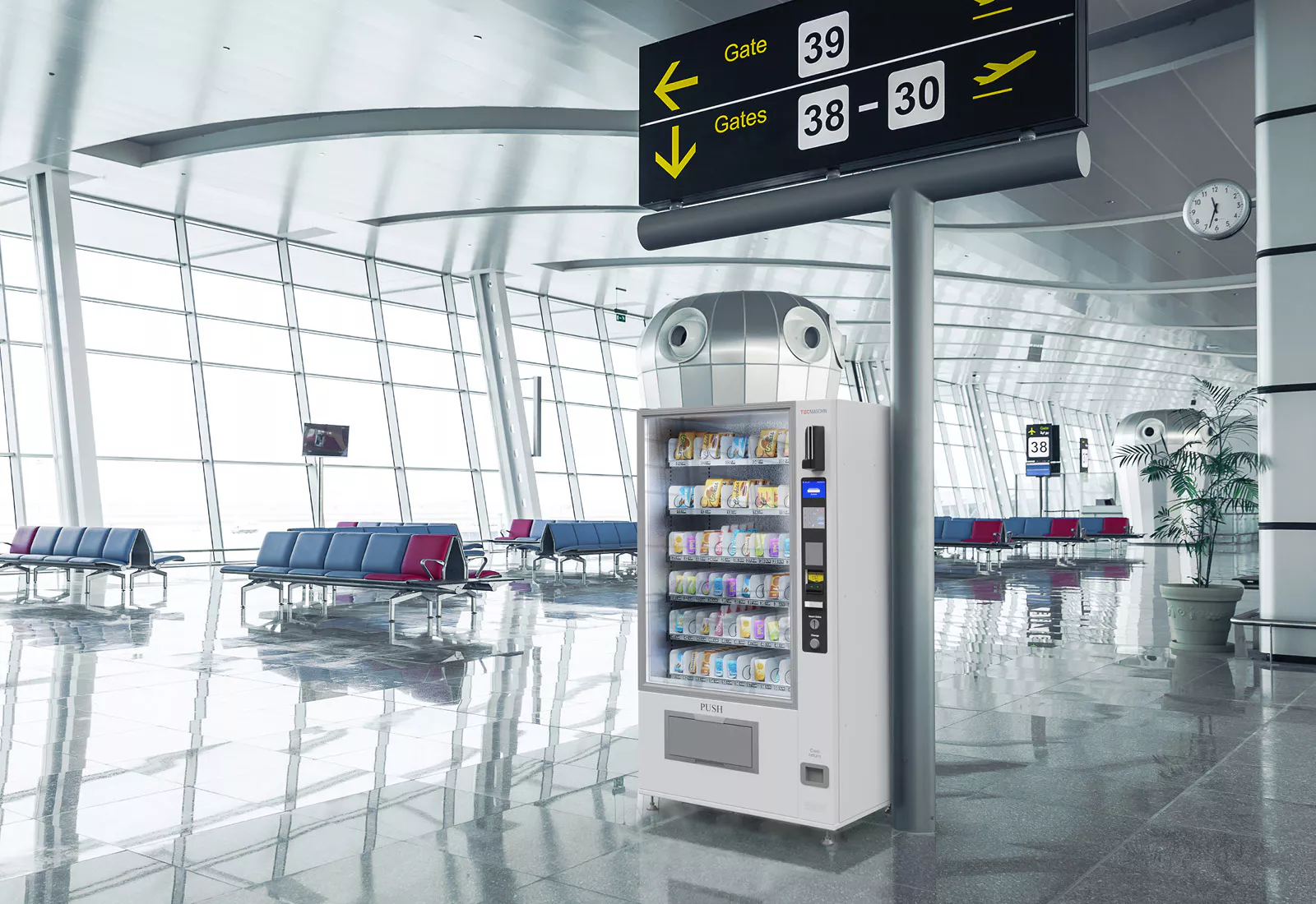 Distributeur Automatique VA-6K avec Réfrigération & Vérification d'Âge - TecMaschin