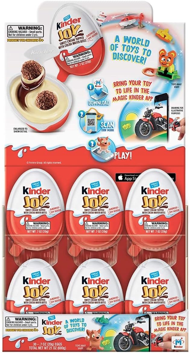 🍫 LOT DE 5 KINDER JOY T1 - 72 UNITÉS