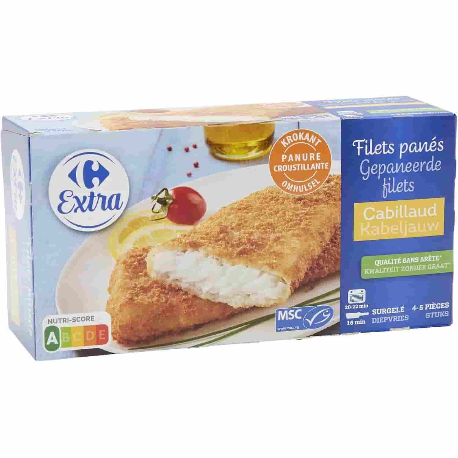 Palette Filets de Cabillaud Panés Surgelés 60x2kg