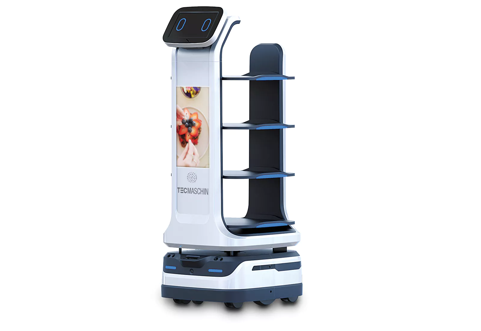 Robot Serveur Robi4-HD - 4 Plateaux (40kg) - Navigation Autonome - TecMaschin